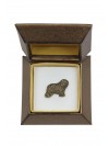 Polish Lowland Sheepdog - pin (silver plate) - 2672 - 28954