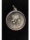 Poodle - necklace (silver plate) - 3393 - 34746