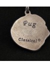 Pug - necklace (silver cord) - 3138 - 32425