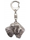 German Wirehaired Pointer - keyring (silver plate) - 117