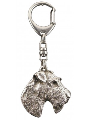 Airedale Terrier - keyring (silver plate) - 99
