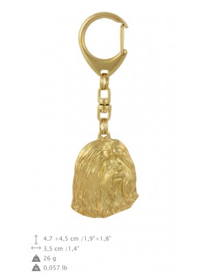 Bearded Collie - keyring (gold plating) - 797 - 29974