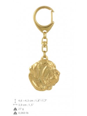 Spanish Mastiff - keyring (gold plating) - 848 - 30055
