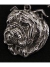 English Bulldog - necklace (silver cord) - 3161 - 32515